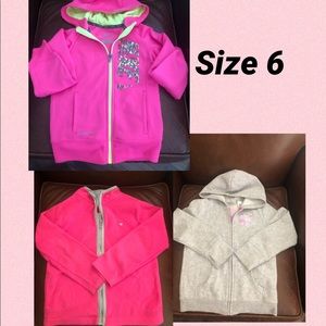 Girls 6 zip up hoodie jacket
